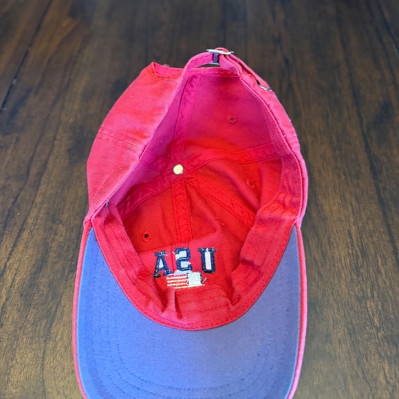 Polo Sport Ralph Lauren Baseball Cap USA Flag Red & Blue, One Size - Picture 4 of 4